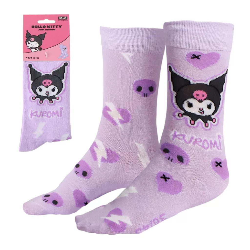 Vysoké ponožky KUROMI fialové - 36/43