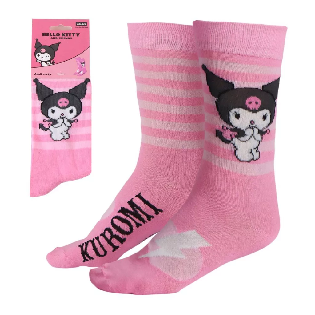 Vysoké ponožky KUROMI ružové - 36/43