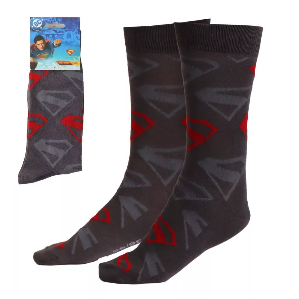 Vysoké ponožky SUPERMAN čierne - 38/45