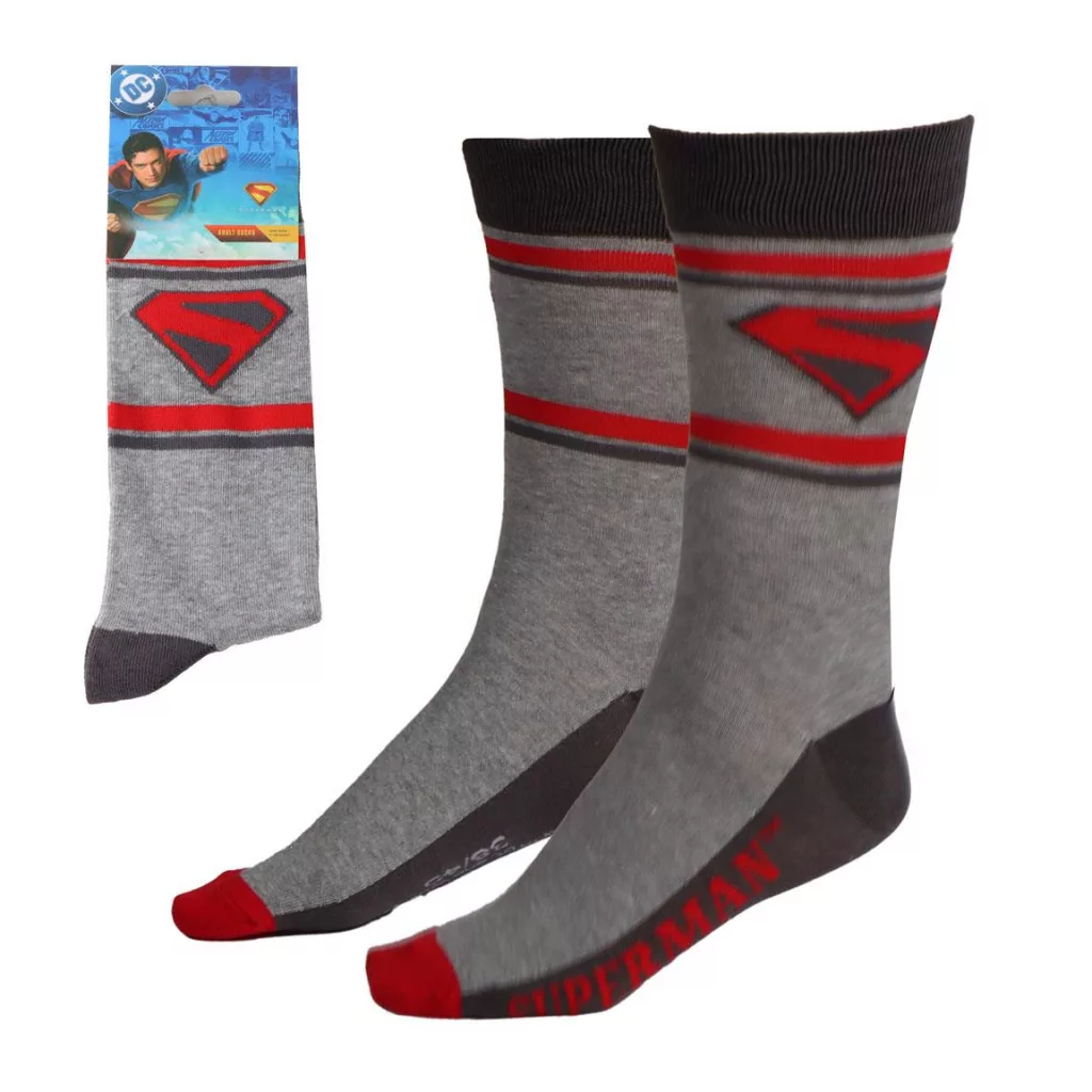 Vysoké ponožky SUPERMAN šedé - 38/45