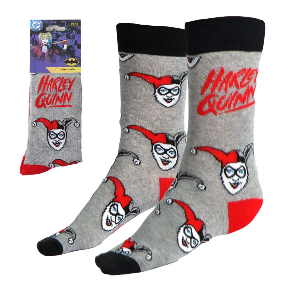 Vysoké ponožky HARLEY QUINN grey - 36/43