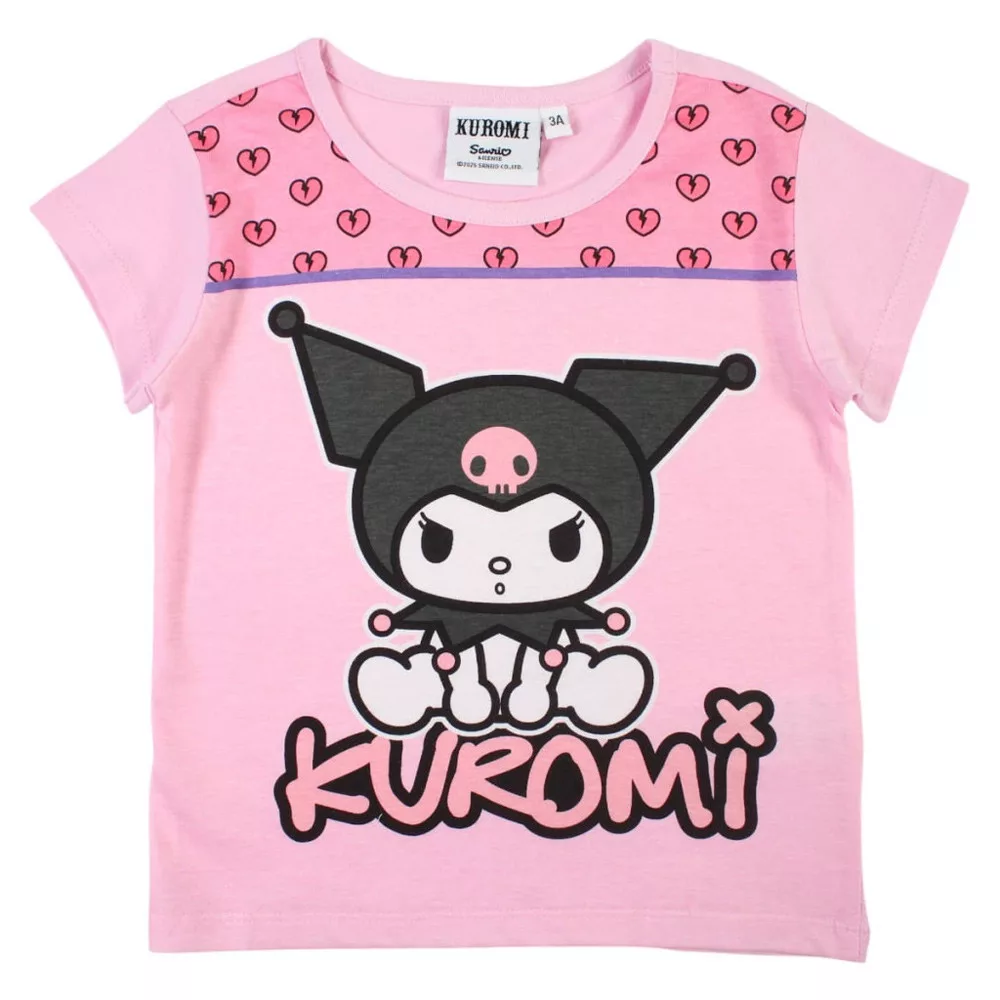 Tričko s krátkym rukávom KUROMI light pink - 4r.