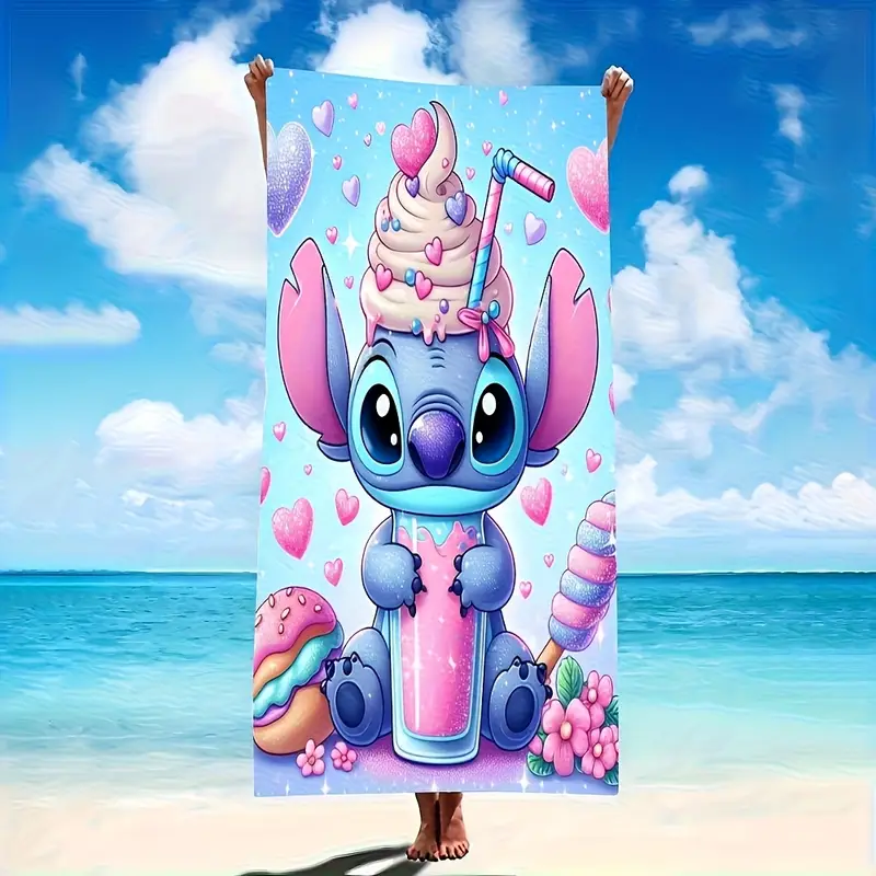 Osuška 75x150 LILO A STITCH zmrzlina (rýchloschnúca)