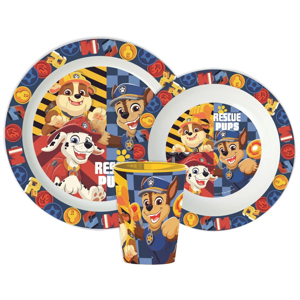 Jedálenský set - plast PAW PATROL záchrana
