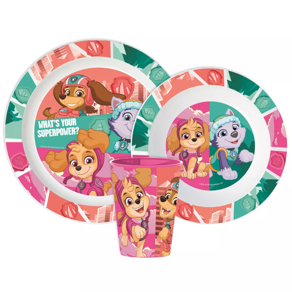 Jedálenský set - plast PAW PATROL superpowers