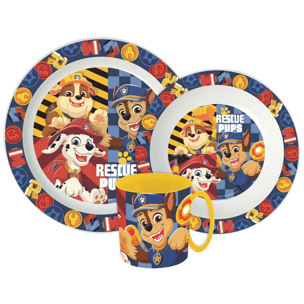 Jedálenský set - plast PAW PATROL záchrana 01