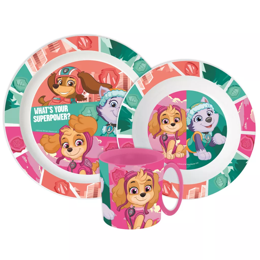 Jedálenský set - plast PAW PATROL superpowers 01