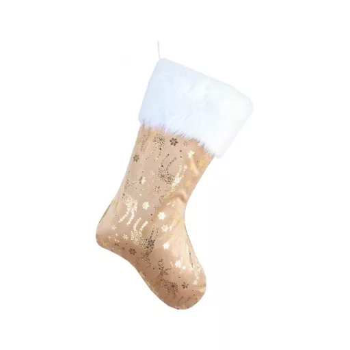 Vianočná ponožka ZLATÁ lesk