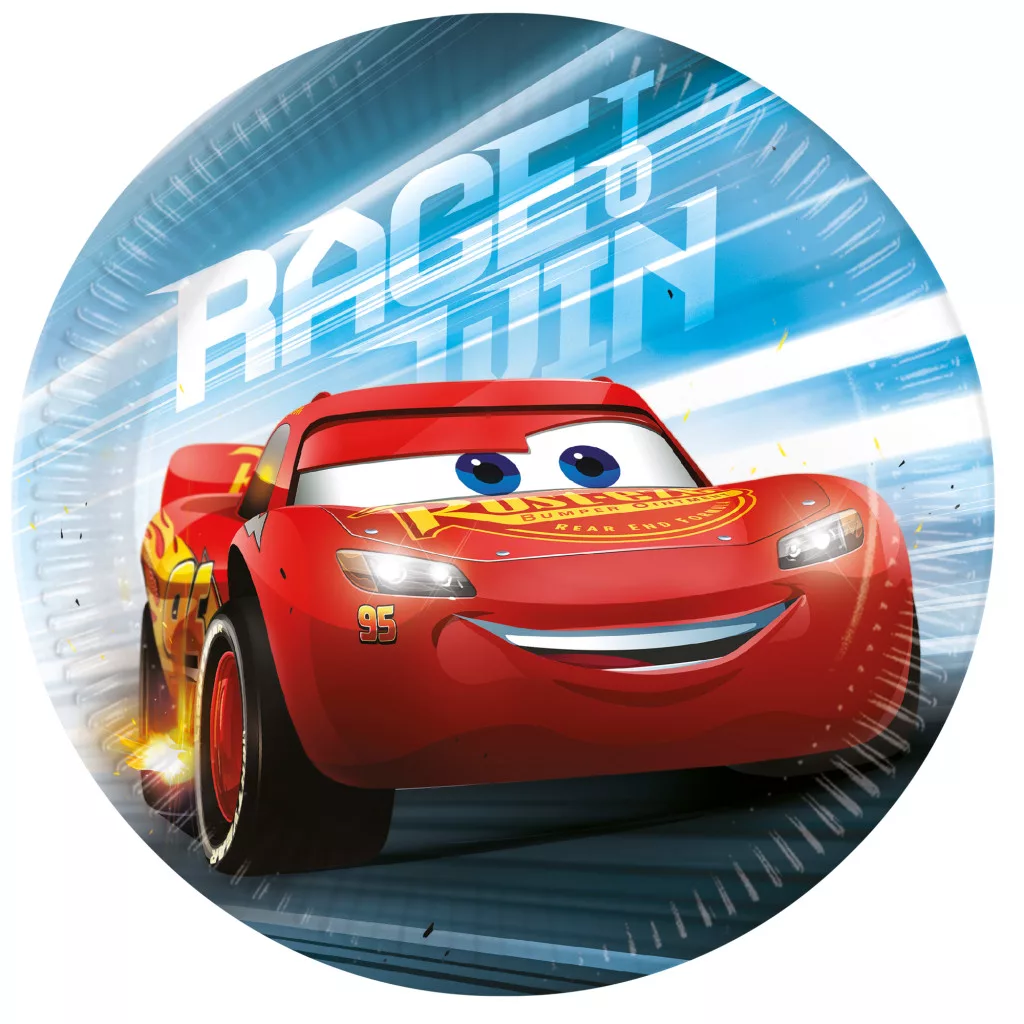 Papierový tanier 20cm CARS rýchlosť