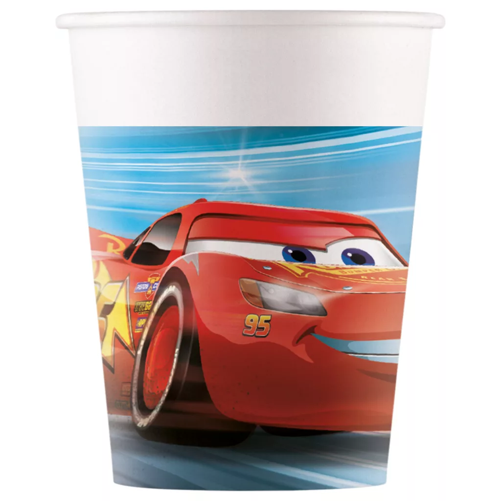 Papierový pohár 200ml CARS rýchlosť