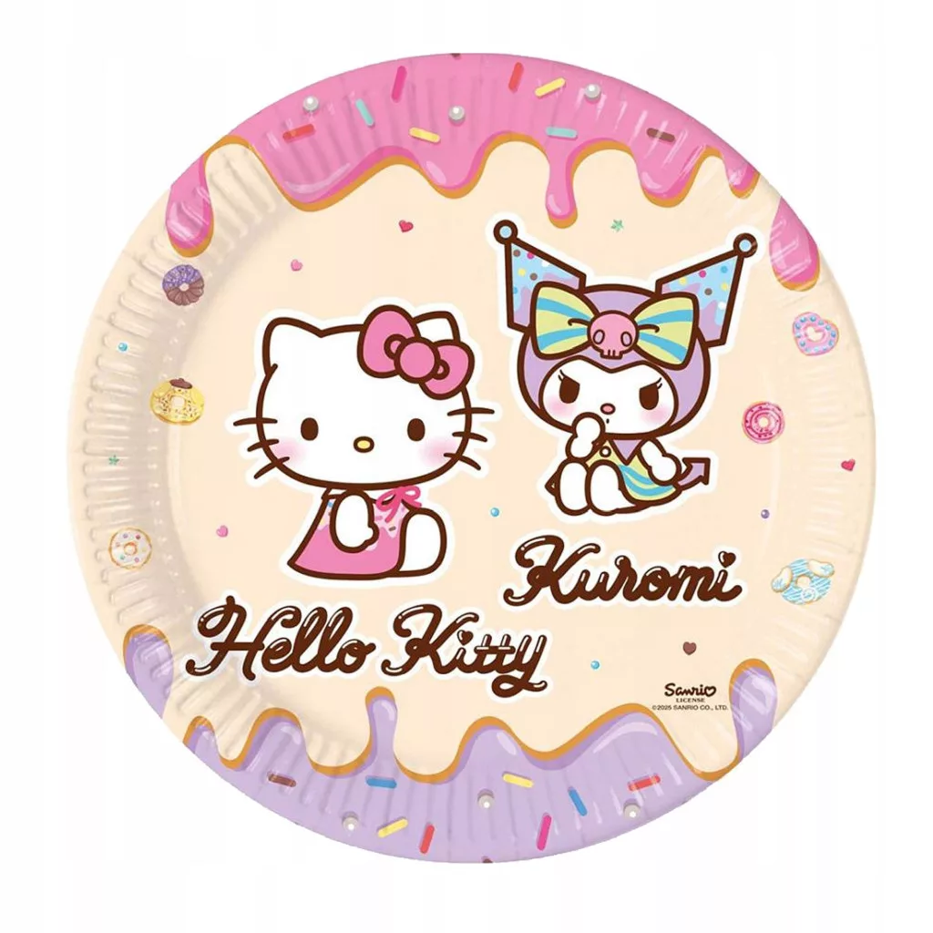 Papierový tanier 23cm HELLO KITTY Kuromi