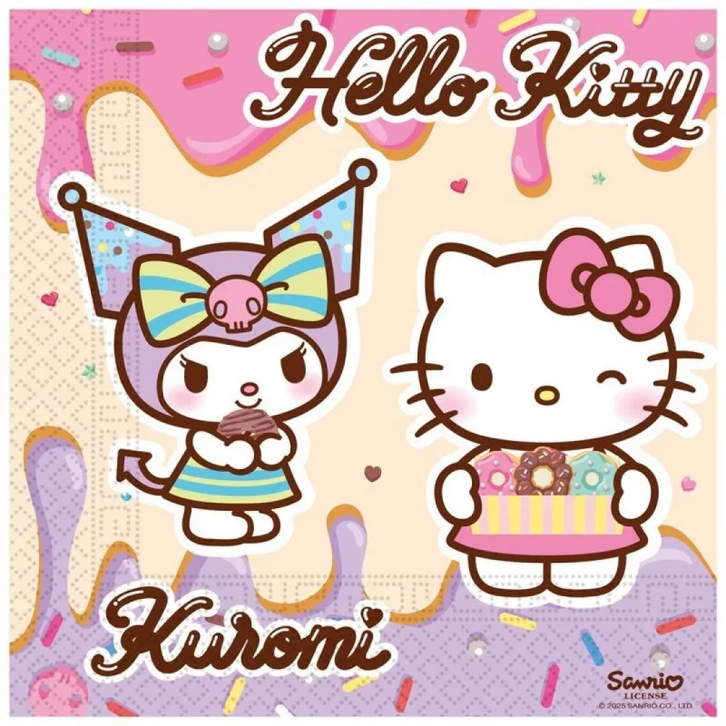 Servítky (20ks) HELLO KITTY Kuromi