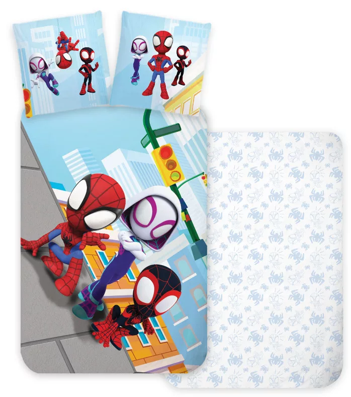 Obliečky do postieľky 100x135 SPIDERMAN ulica