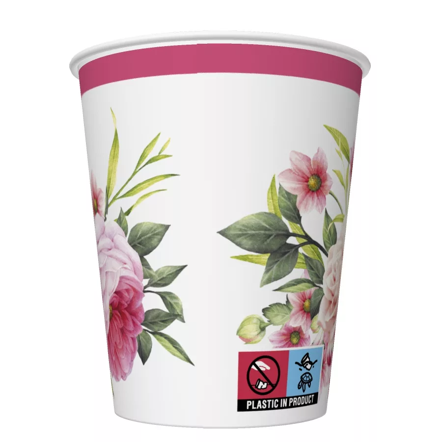 Papierový pohár 250ml RUŽE
