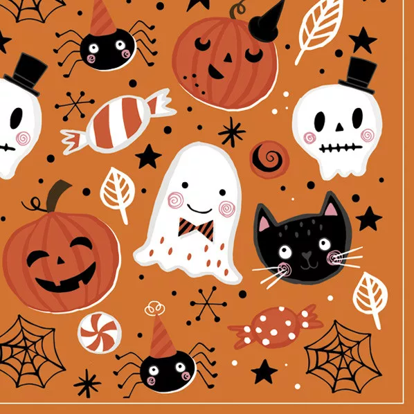 Servítky (20ks) HALLOWEEN orange