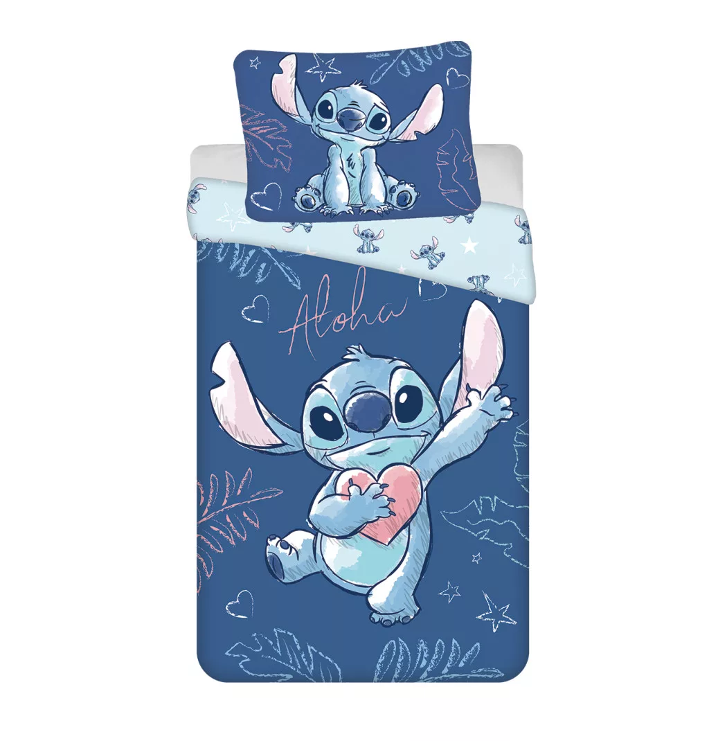 Obliečky 140x200 LILO A STITCH srdiečko
