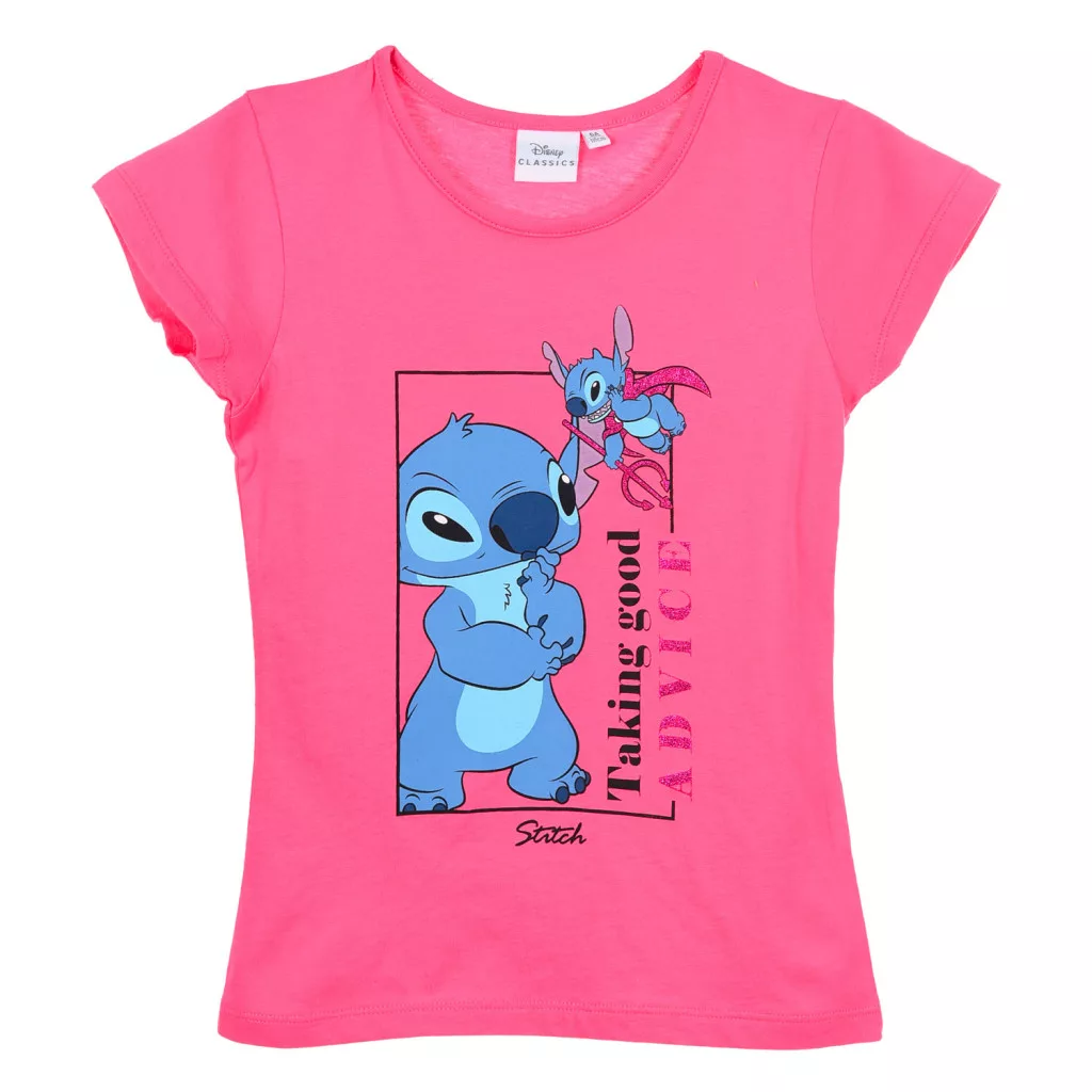 Tričko s krátkym rukávom LILO A STITCH pink - 3r.