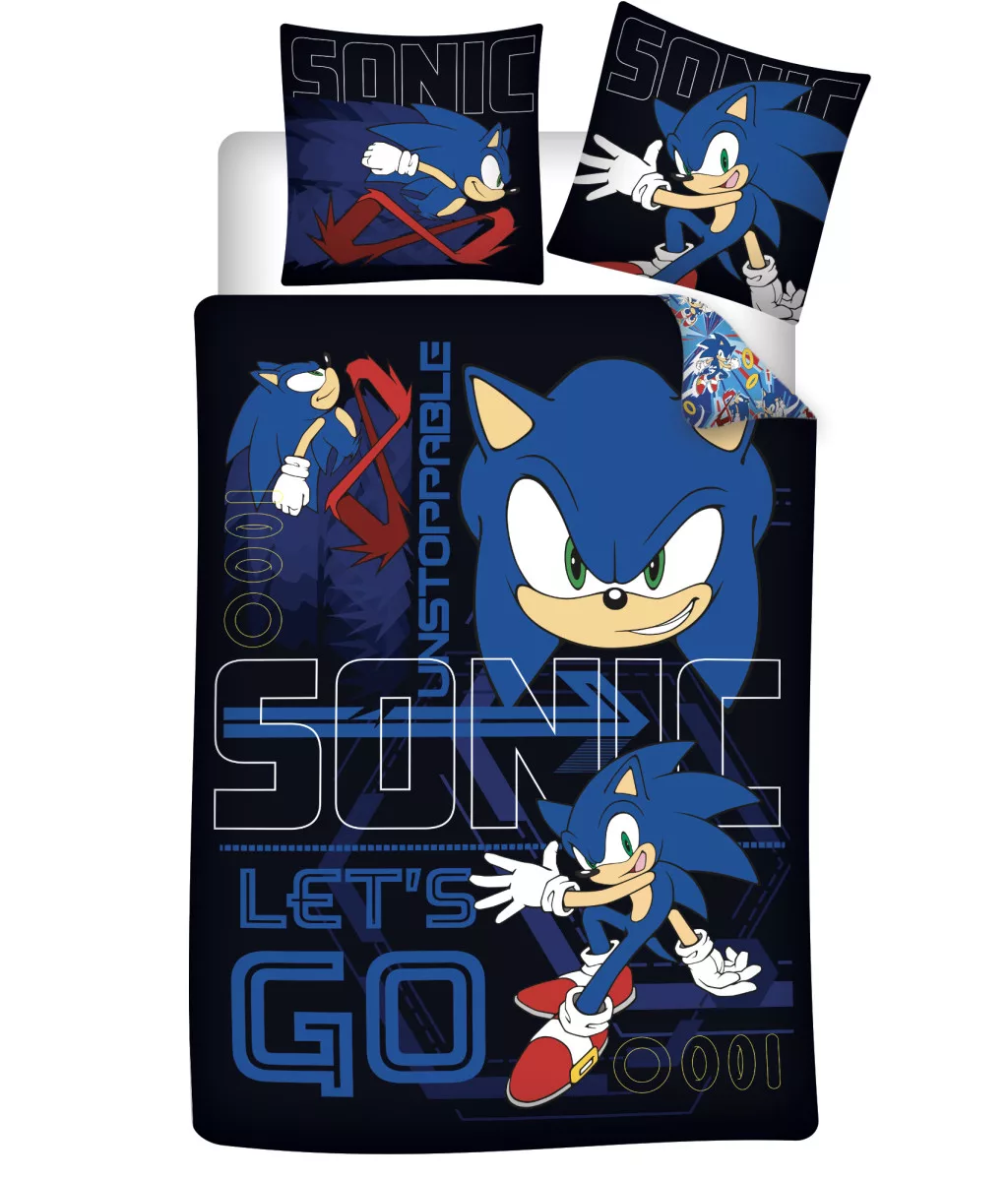 Obliečky do postieľky 100x135 SONIC tmavé