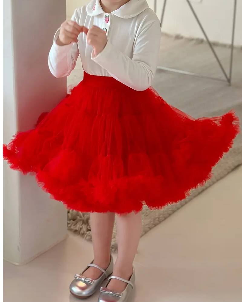 Detská tu tu Dolly sukňa (3-4r.) - červená