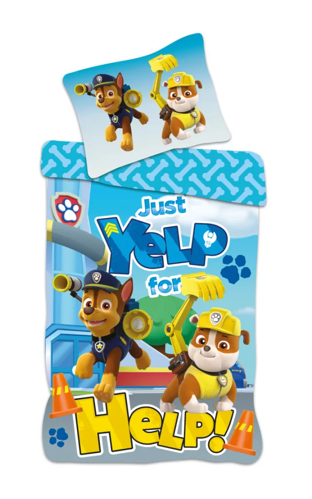 Obliečky do postieľky 100x135 PAW PATROL práca