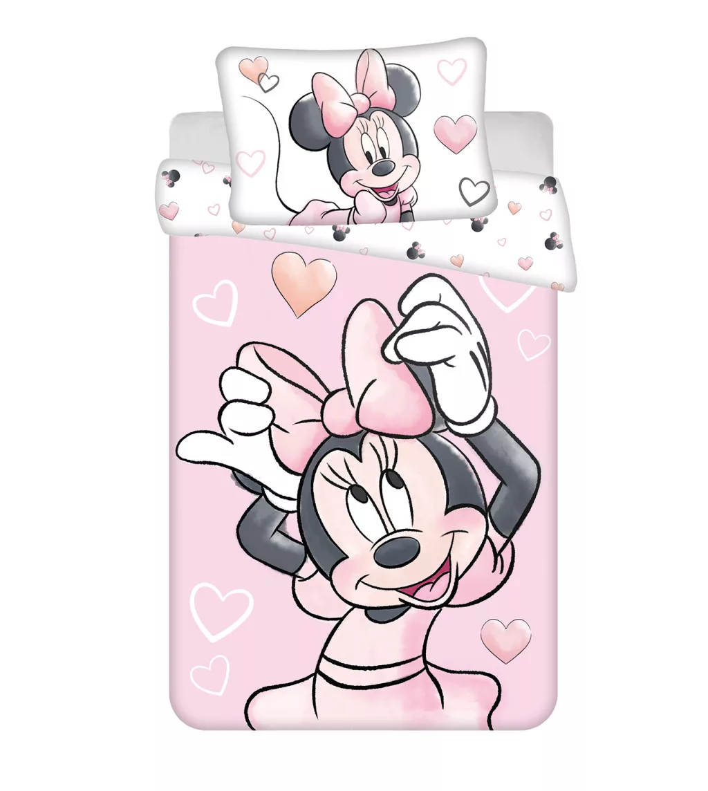 Obliečky do postieľky 100x135 MINNIE blush