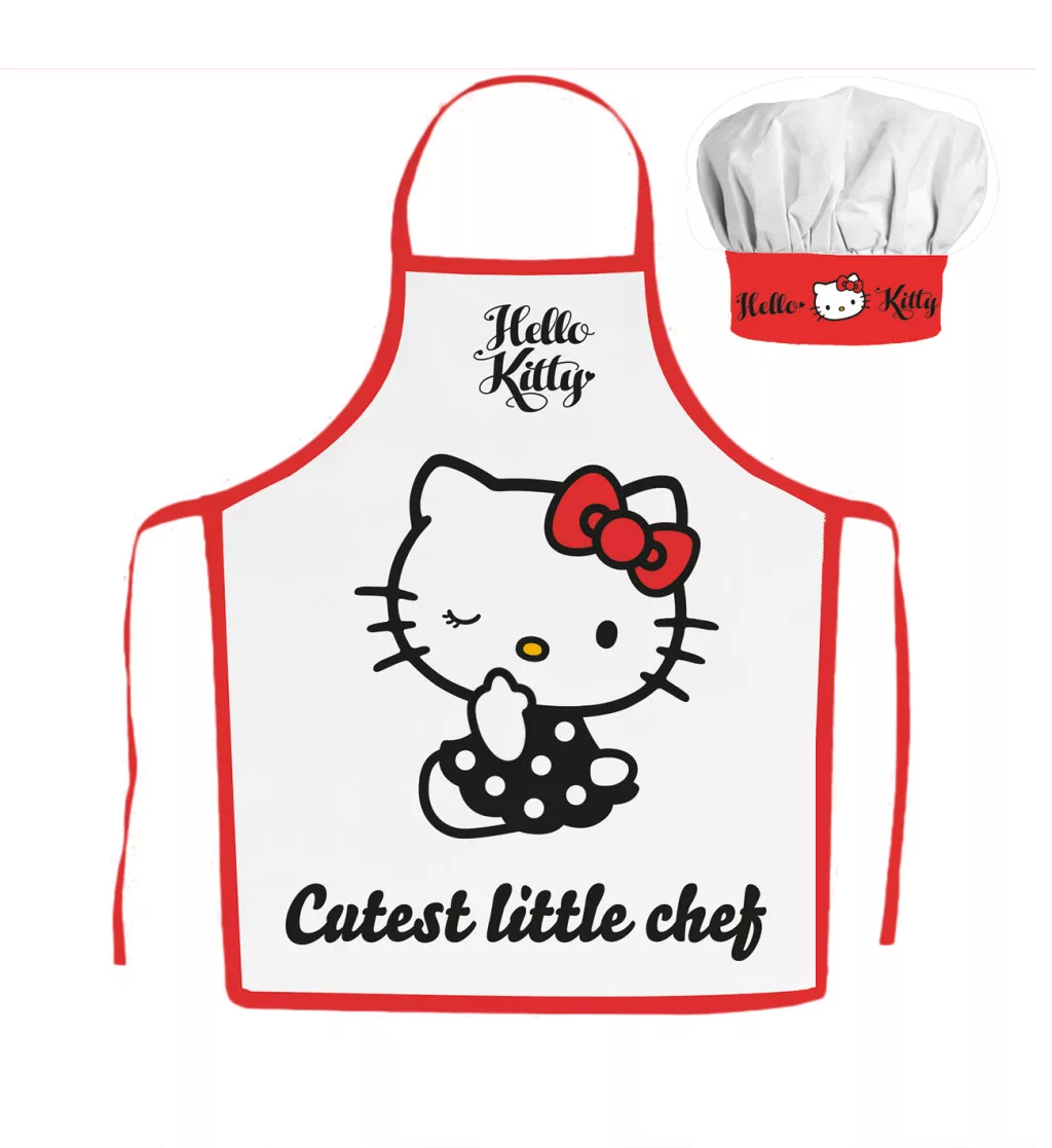Zástera s čiapkou HELLO KITTY chef