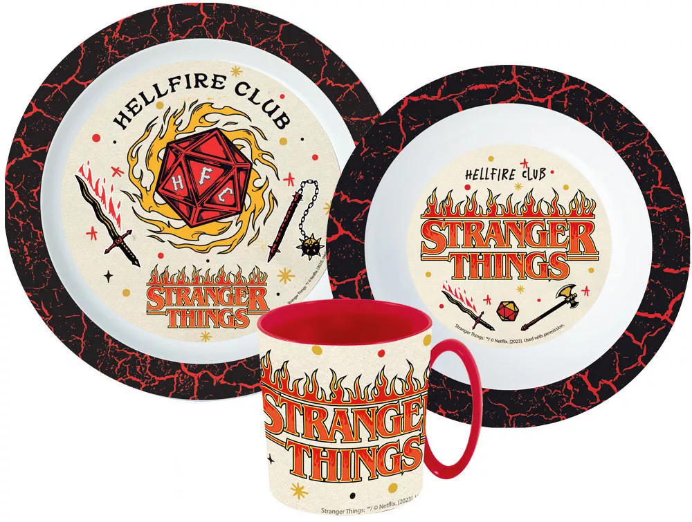 Jedálenský set - plast STRANGER THINGS 01