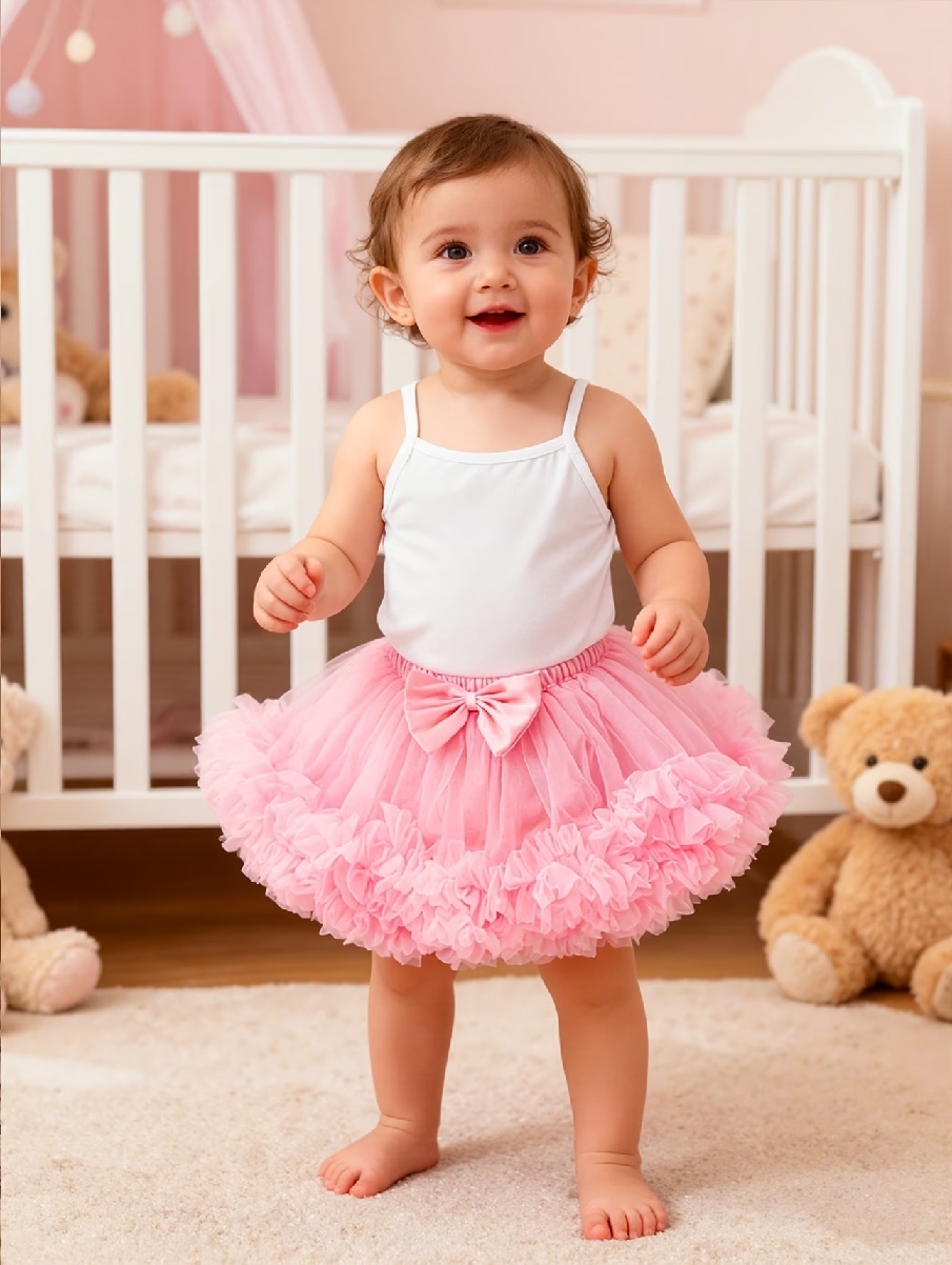 Detská tu tu Dolly sukňa BABY bledo ružová - veľ.80 (9-12mes.)