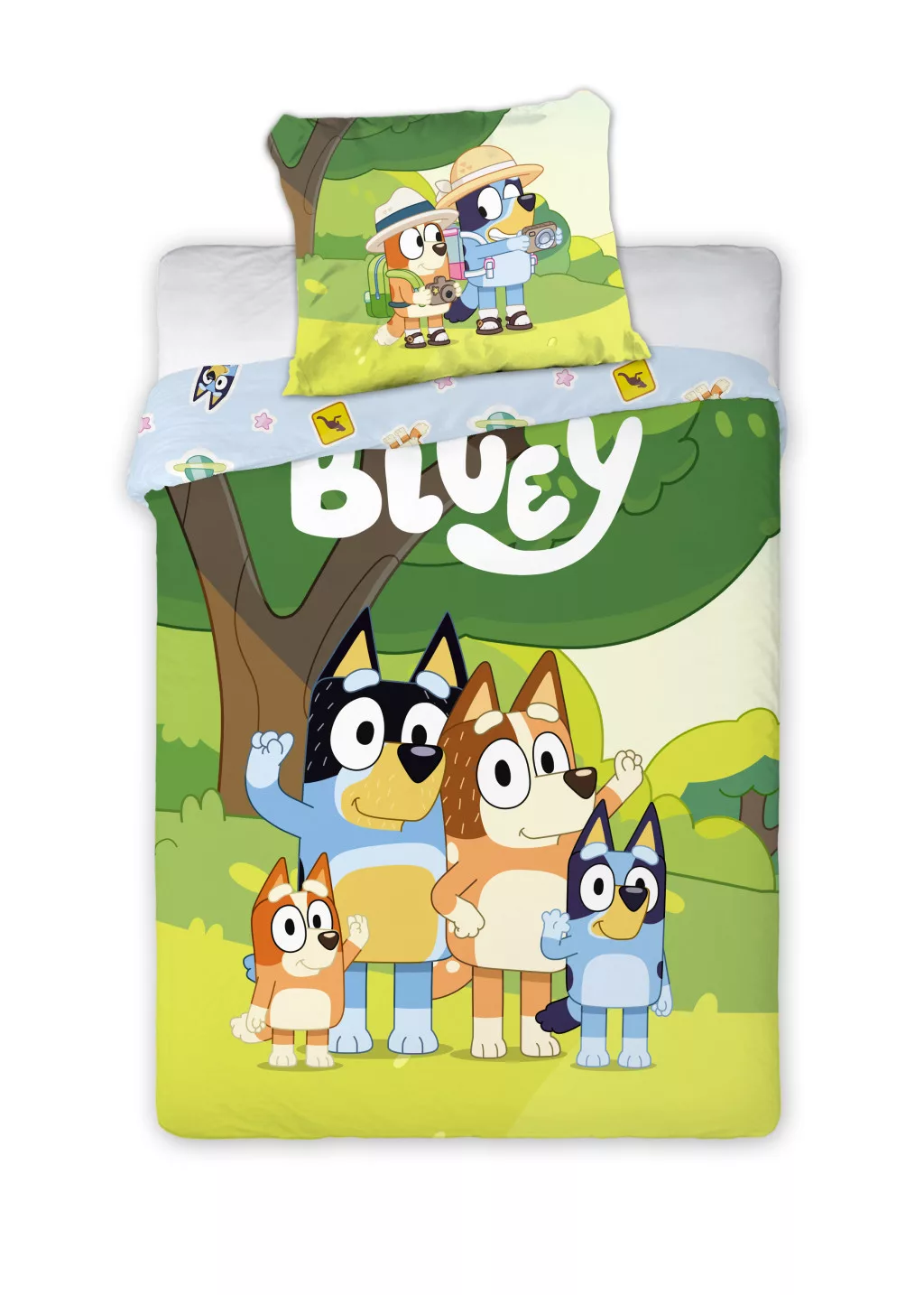 Obliečky do postieľky 100x135 BLUEY strom