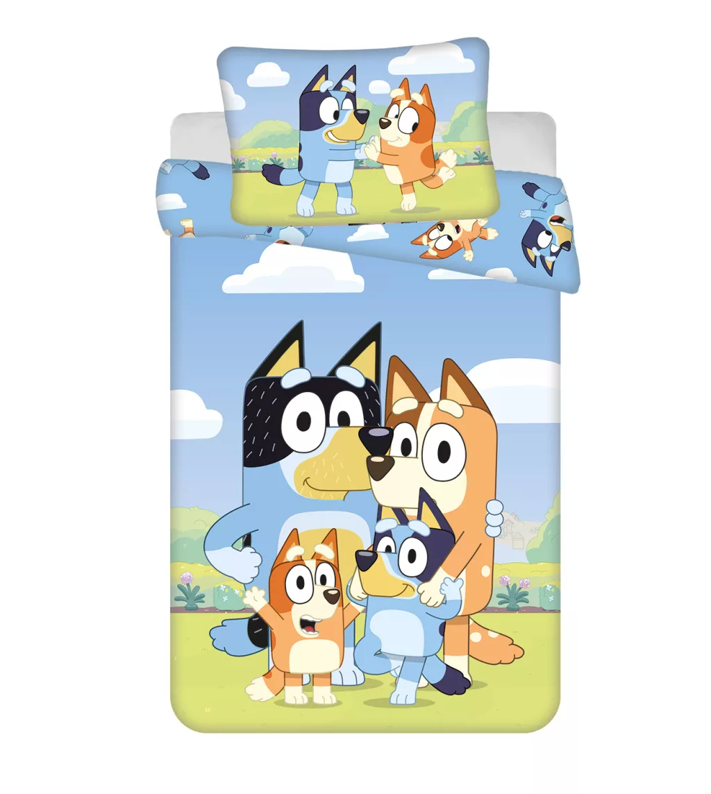 Obliečky do postieľky 100x135 BLUEY family