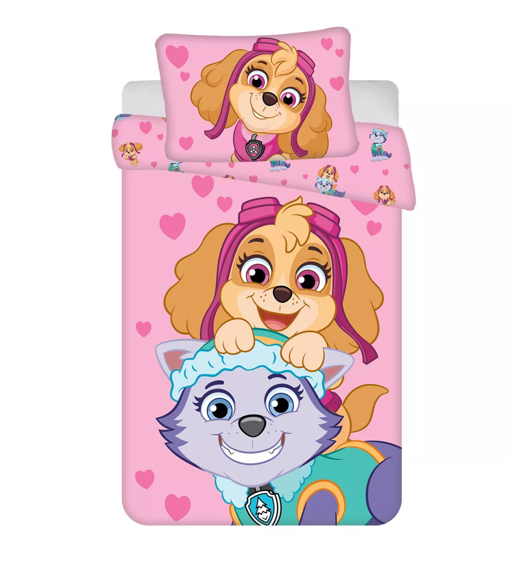Obliečky do postieľky 100x135 PAW PATROL girls smile
