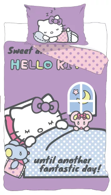 Obliečky do postieľky 100x135 HELLO KITTY spánok