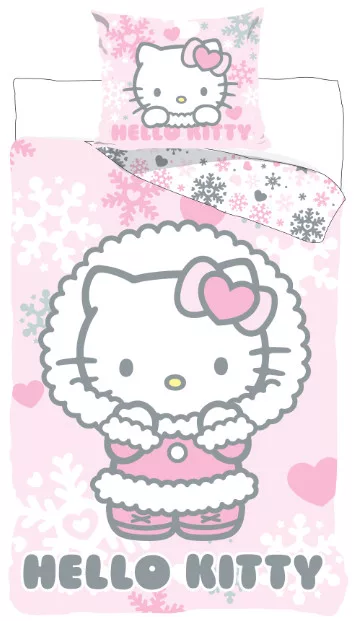 Obliečky do postieľky 100x135 HELLO KITTY zima