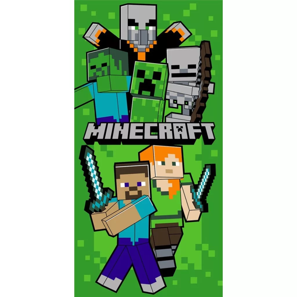 Osuška 70x140 MINECRAFT šerm (rýchloschnúca)