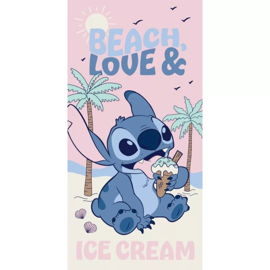 Osuška 70x140 LILO A STITCH ice cream (rýchloschnúca)