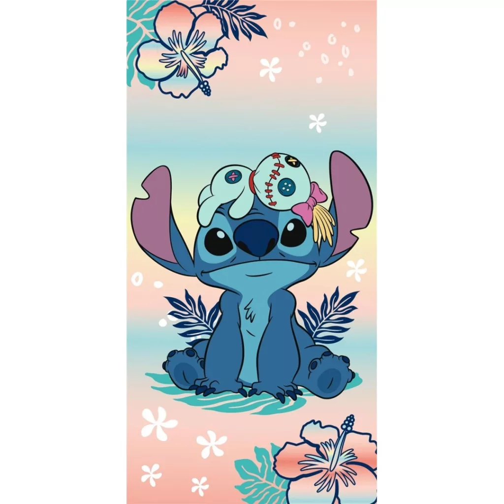Osuška 70x140 LILO A STITCH flower (rýchloschnúca)
