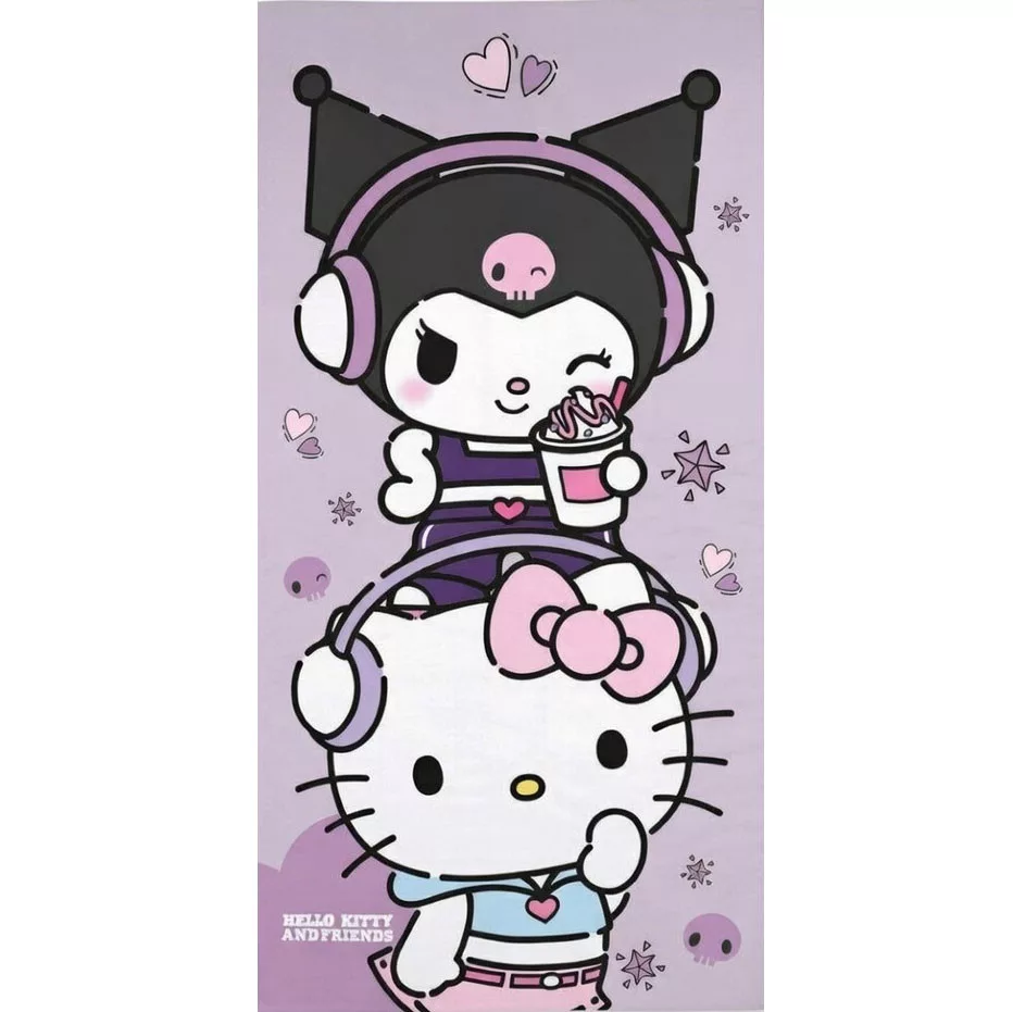 Osuška 70x140 HELLO KITTY best friend (rýchloschnúca)