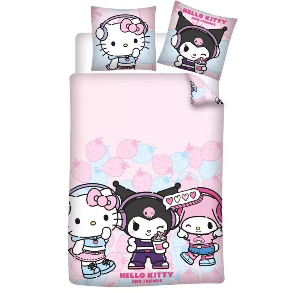 Obliečky 140x200+65x65 HELLO KITTY friends