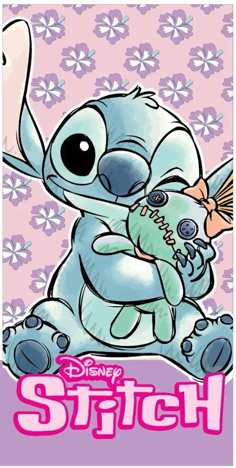 Osuška 70x140 LILO A STITCH hračka - rýchloschnúca