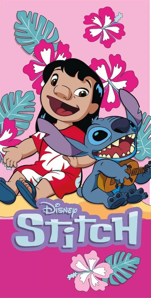 Osuška 70x140 LILO A STITCH smiech - rýchloschnúca