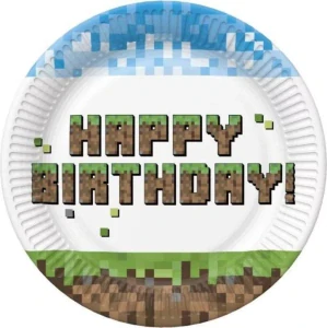 Papierový tanier 18cm MINECRAFT narodeniny