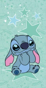 Osuška 70x140 LILO A STITCH hviezdy