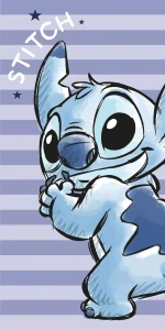 Osuška 70x140 LILO A STITCH na fialovom (rýchloschnúca)