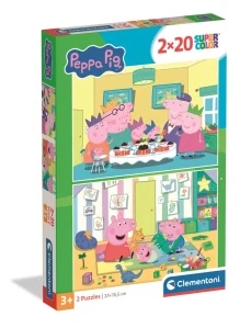 Puzzle 2x20 dielikov PEPPA PIG party