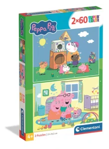 Puzzle 2x60 dielikov PEPPA PIG family
