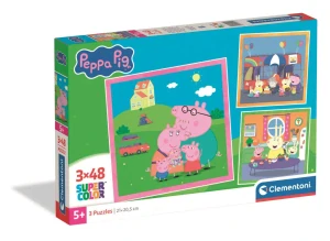Puzzle 3x48 dielikov PEPPA PIG family