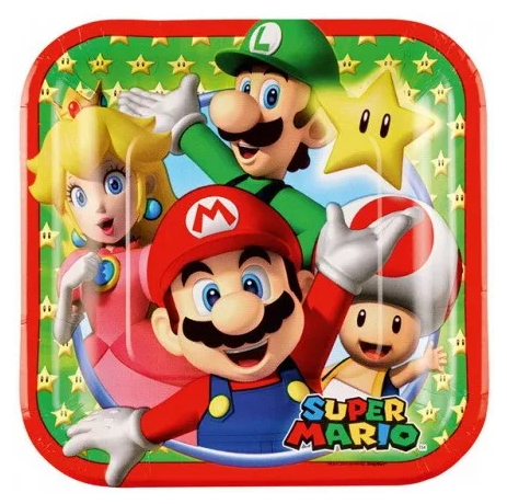 Papierový tanier 18cm SUPER MARIO