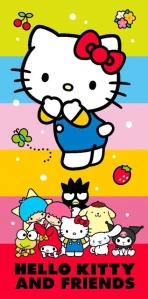 Osuška 70x140 HELLO KITTY farebná (rýchloschnúca)