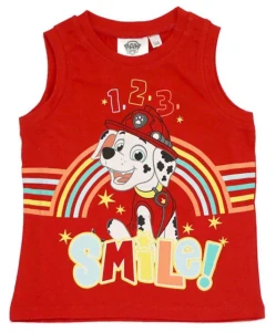 Chlapčenské tielko PAW PATROL smile červené - 3r.