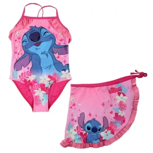 Plavky so sukňou LILO A STITCH pink - 5/6r.